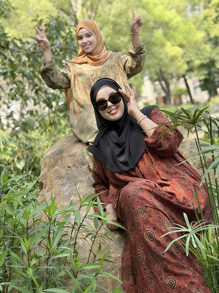 Abaya Robe for Muslim Women dress Elegant Flared Modest Style Breathable Design for islamic clothing