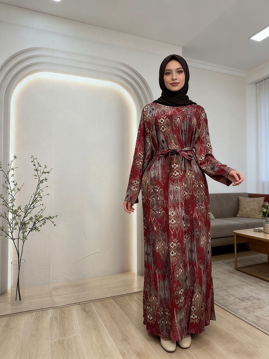 Luxury Lightweight Chiffon Abaya Modest Islamic Dress Elegant Arabic Style Long Sleeve Floor Length Eid