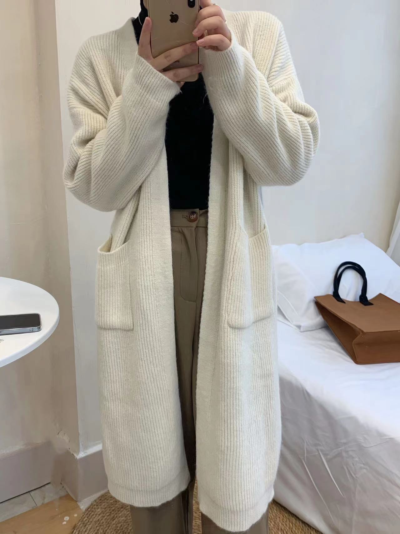 A2【813】Women's Open Front Cardigan Sweaters Fashion Button Down Cable Knit Chunky Outwear Coats