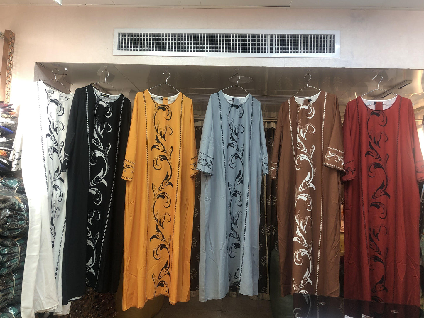 【H19】Solid Loose Long Maxi Dress Cotton Linen Long Muslim Dress with belt