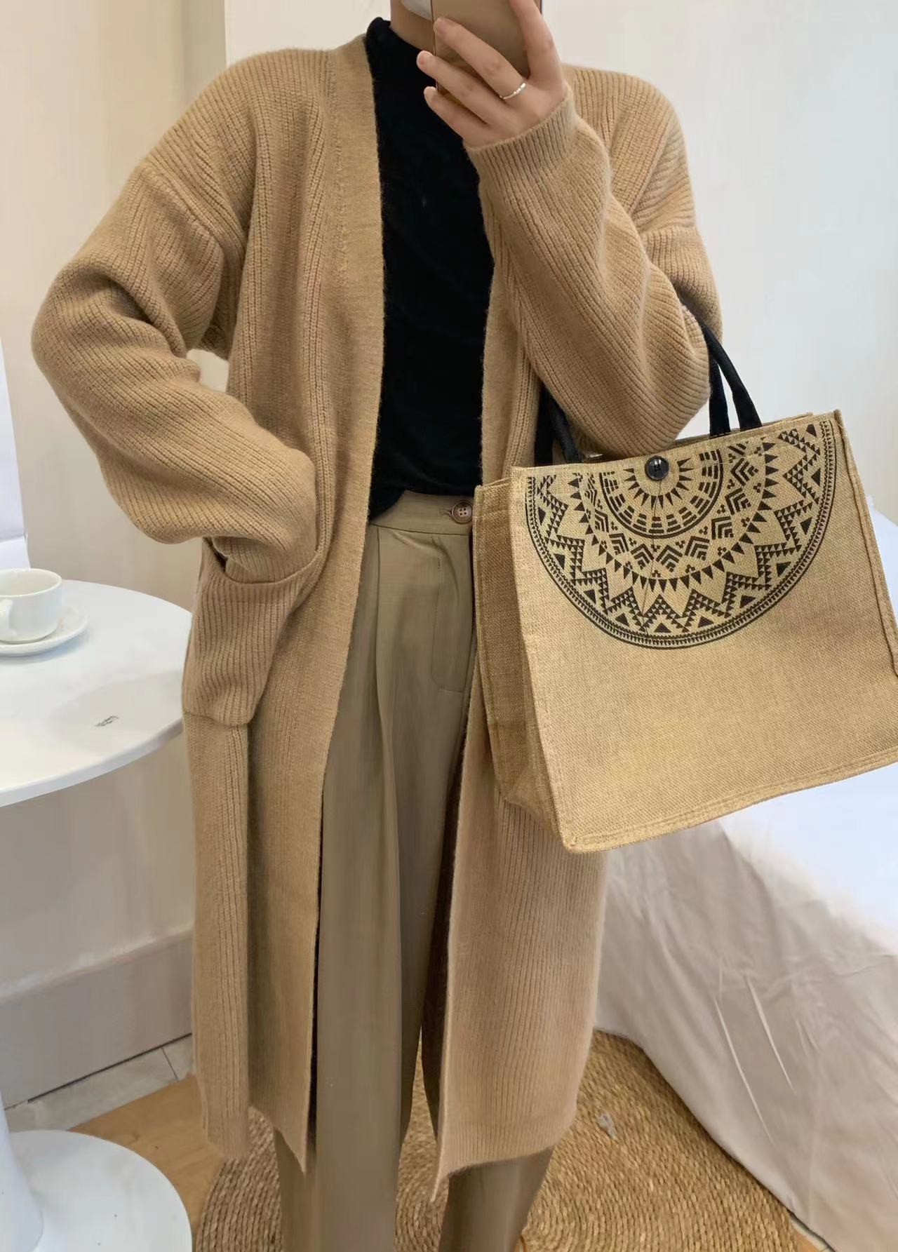 A2【813】Women's Open Front Cardigan Sweaters Fashion Button Down Cable Knit Chunky Outwear Coats