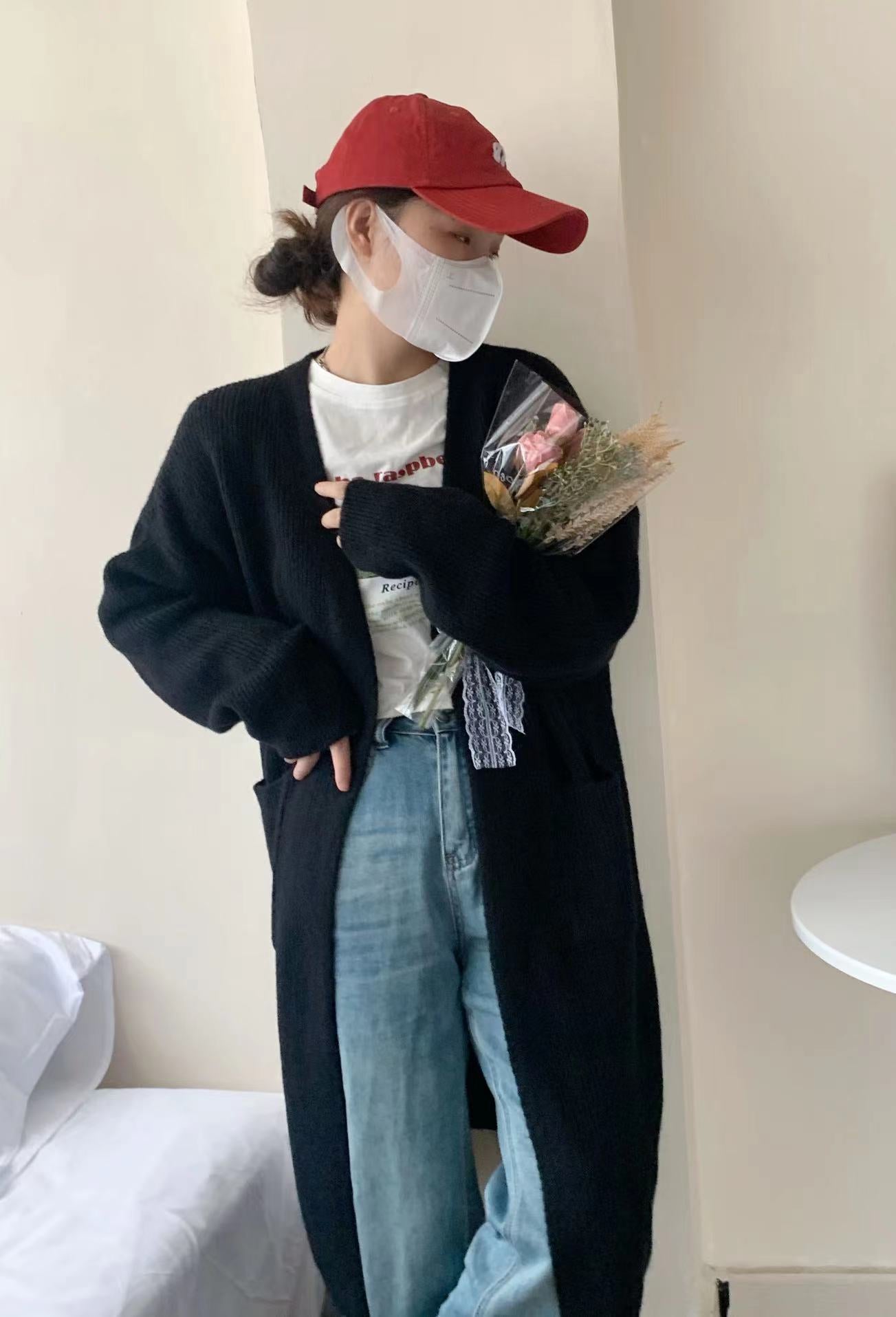 A2【813】Women's Open Front Cardigan Sweaters Fashion Button Down Cable Knit Chunky Outwear Coats