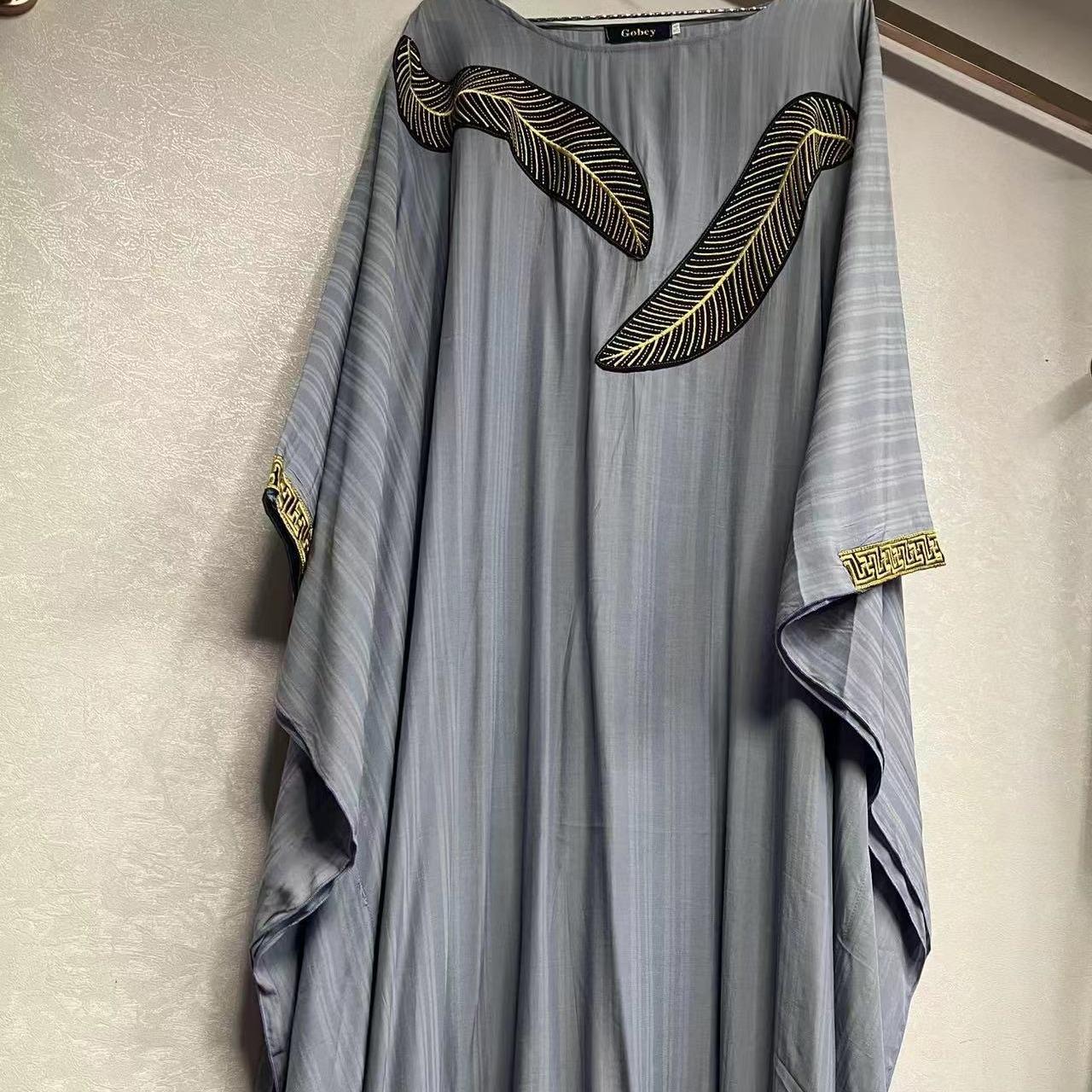 【T18】Muslim Dresses for Women Butterfly Style Abaya Arabic Maxi Dress