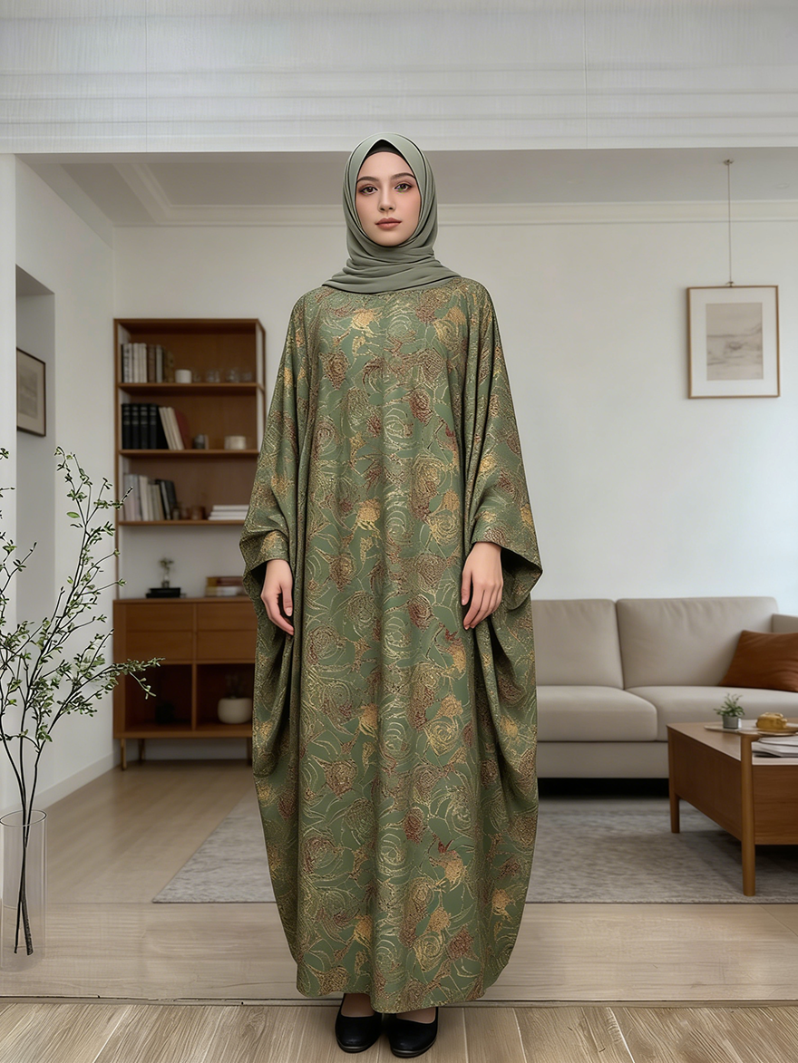 Modern Summer 2026 Casual Abaya Dress for Muslim Women High Quality with Digital Printing Everyday Wear