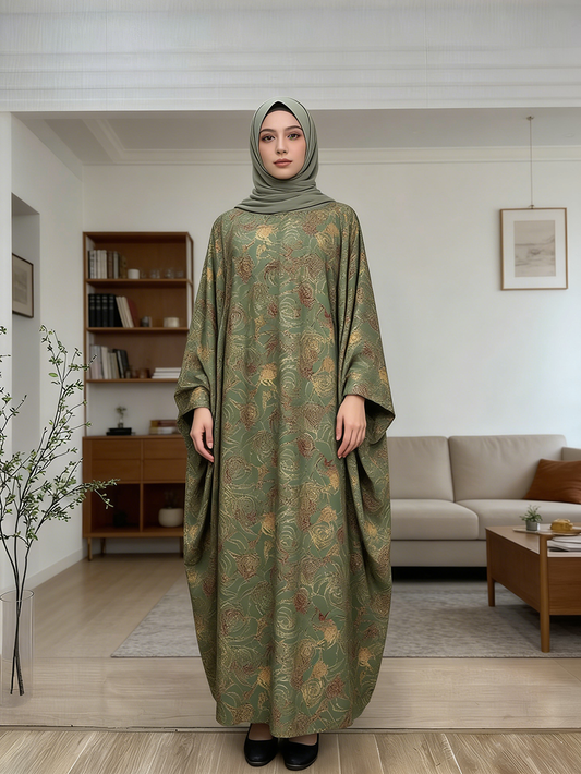 Modern Summer 2026 Casual Abaya Dress for Muslim Women High Quality with Digital Printing Everyday Wear