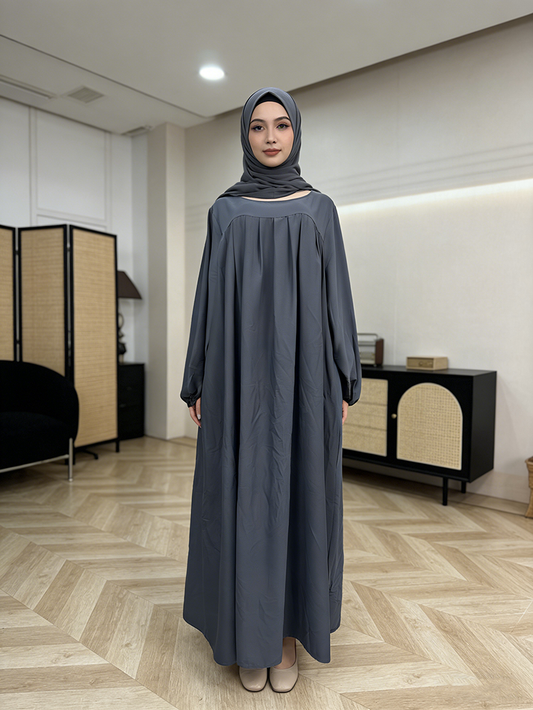 Specialized in Production Islamic Modest Rayon Dress with One Piece Integrated Hijab Breathable Lightweight Muslim Women