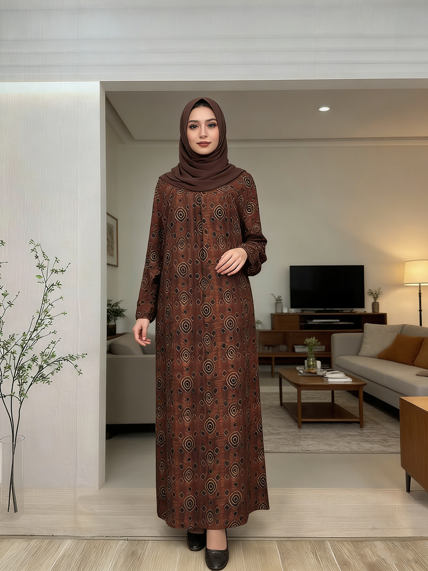Modern Summer 2026 Casual Abaya Dress for Muslim Women High Quality with Digital Printing Everyday Wear