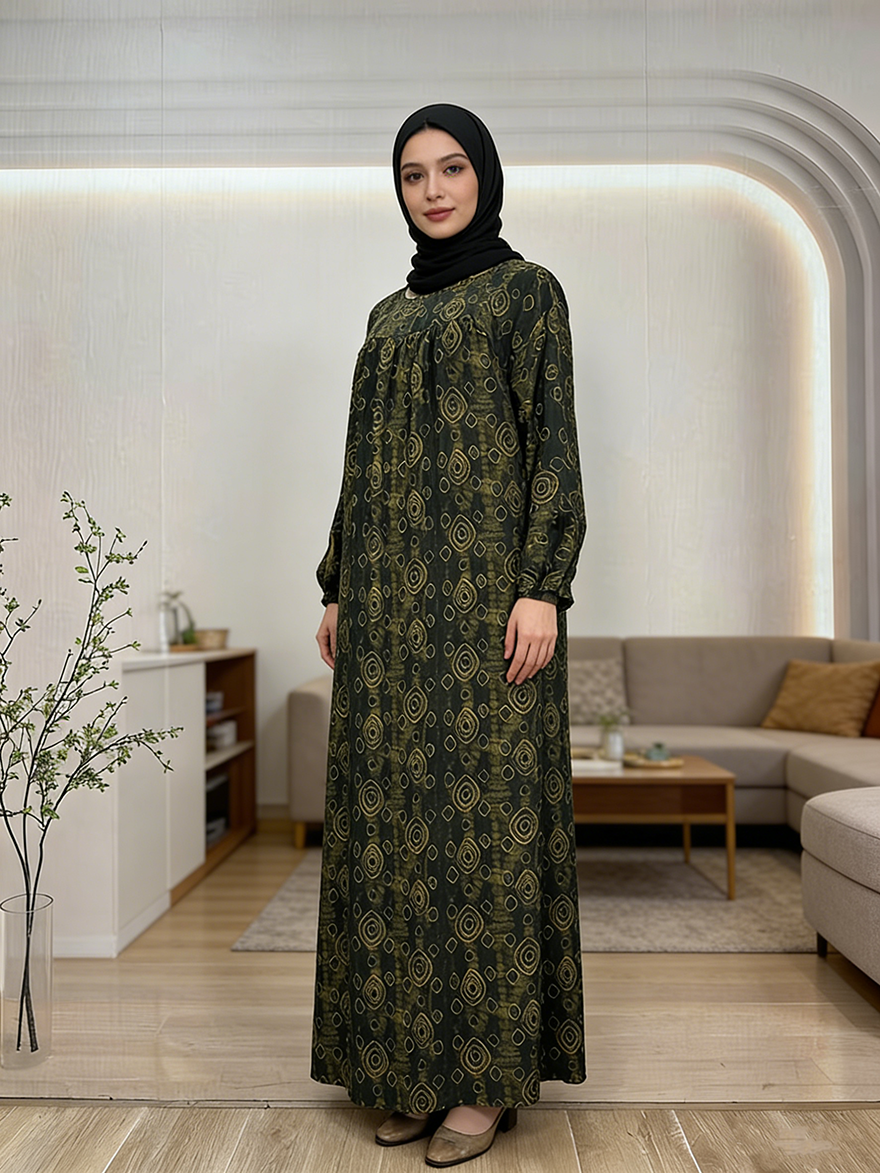 Modern Summer 2026 Casual Abaya Dress for Muslim Women High Quality with Digital Printing Everyday Wear