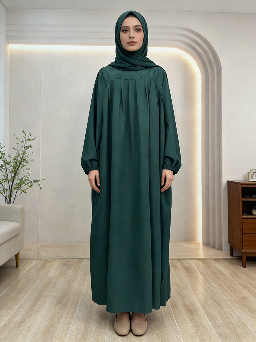 Specialized in Production Islamic Modest Rayon Dress with One Piece Integrated Hijab Breathable Lightweight Muslim Women