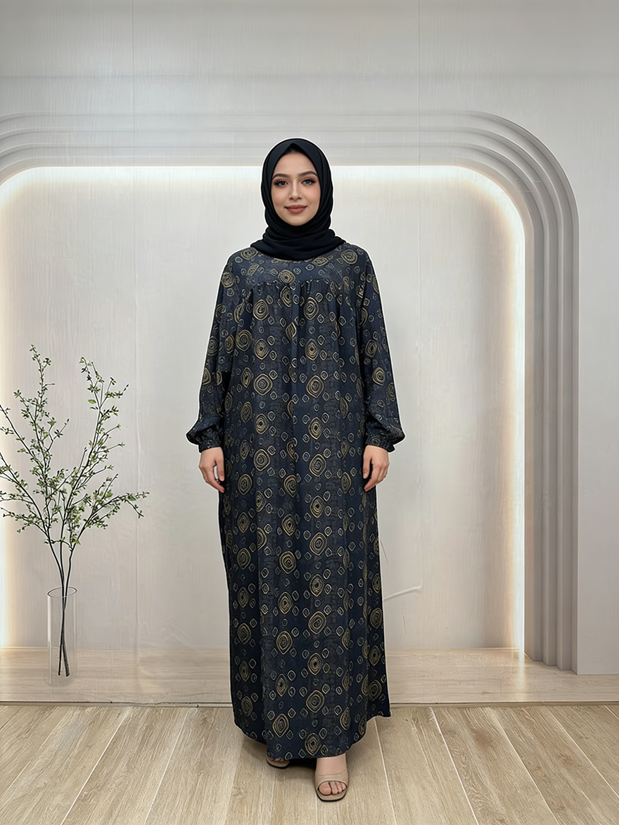 Modern Summer 2026 Casual Abaya Dress for Muslim Women High Quality with Digital Printing Everyday Wear