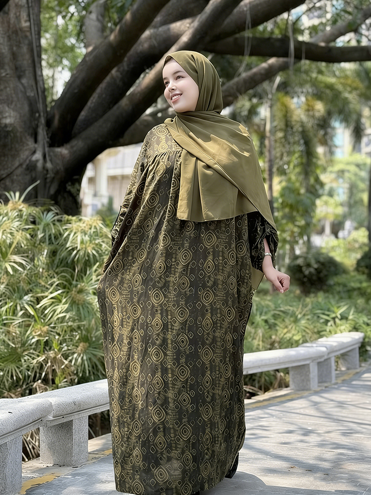 Abaya Robe for Muslim Women dress Elegant Flared Modest Style Breathable Design for islamic clothing
