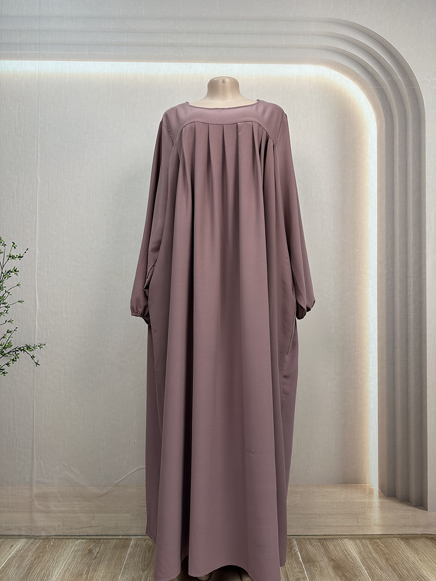 Specialized in Production Islamic Modest Rayon Dress with One Piece Integrated Hijab Breathable Lightweight Muslim Women