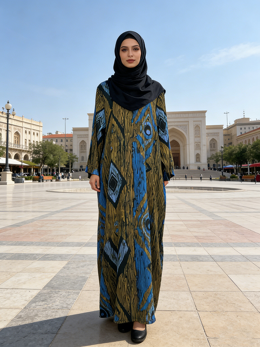 Traditional Muslim Summer Linen Abaya Dubai Robes Islamic Women's Floor Length Long Sleeves Breathable Dresses Paired
