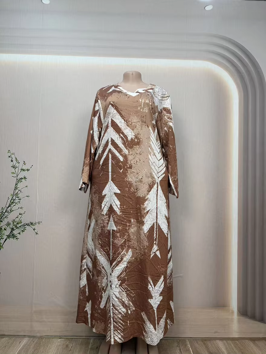 One-Piece Hooded Robe Geometric Modest Prayer Dress for Women for Hijab Abaya Islamic Clothing