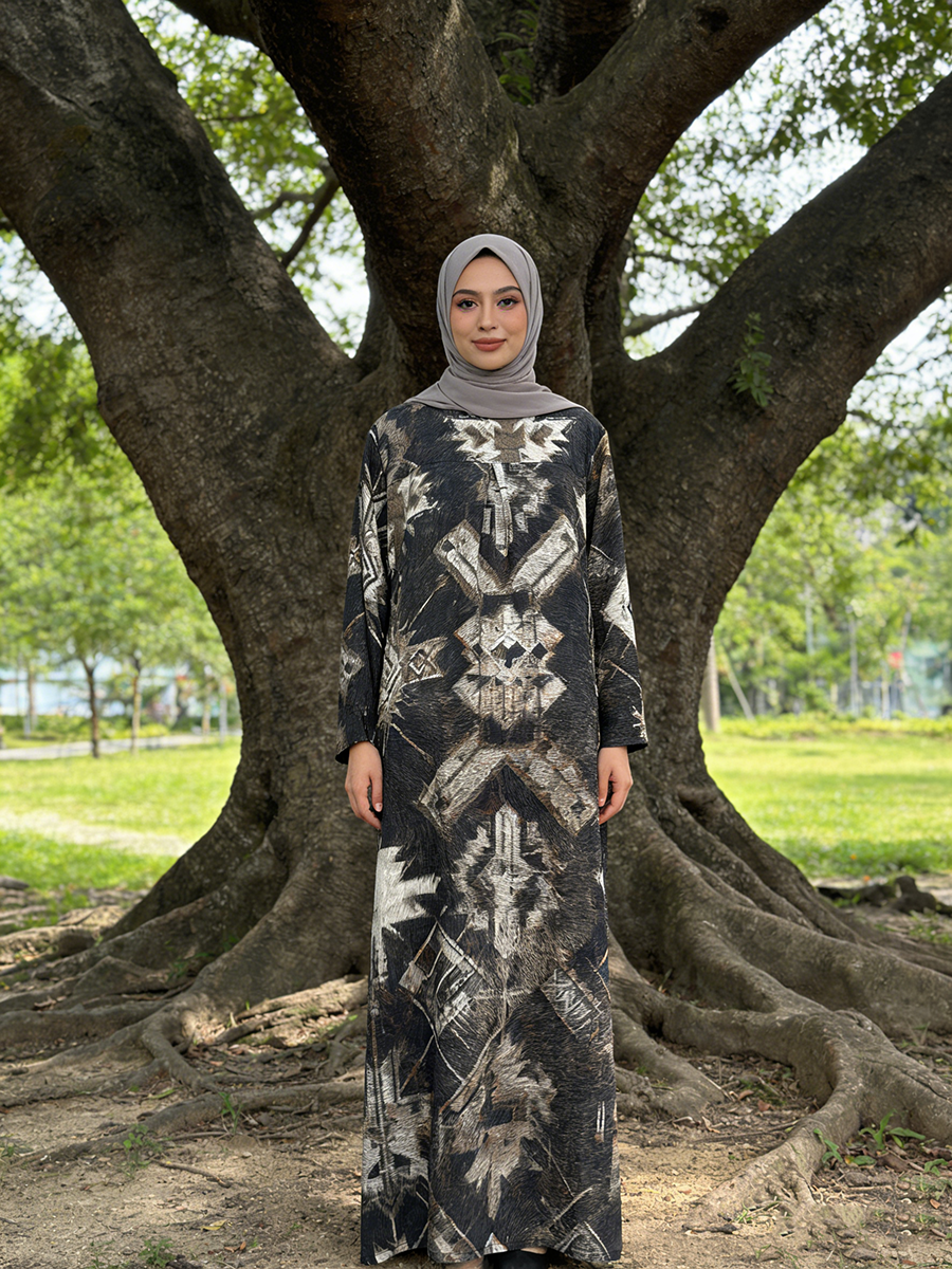 Ladies' Summer Islamic Fashionable Floor Length Long Sleeve Loose Fit High-quality Linen Fabric Breathable Quick Drying Abaya