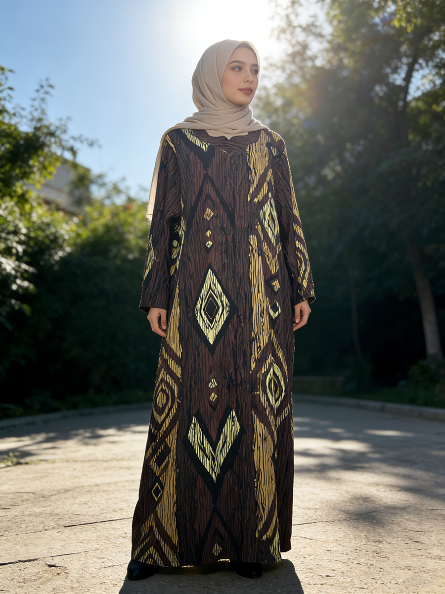 Traditional Muslim Summer Linen Abaya Dubai Robes Islamic Women's Floor Length Long Sleeves Breathable Dresses Paired