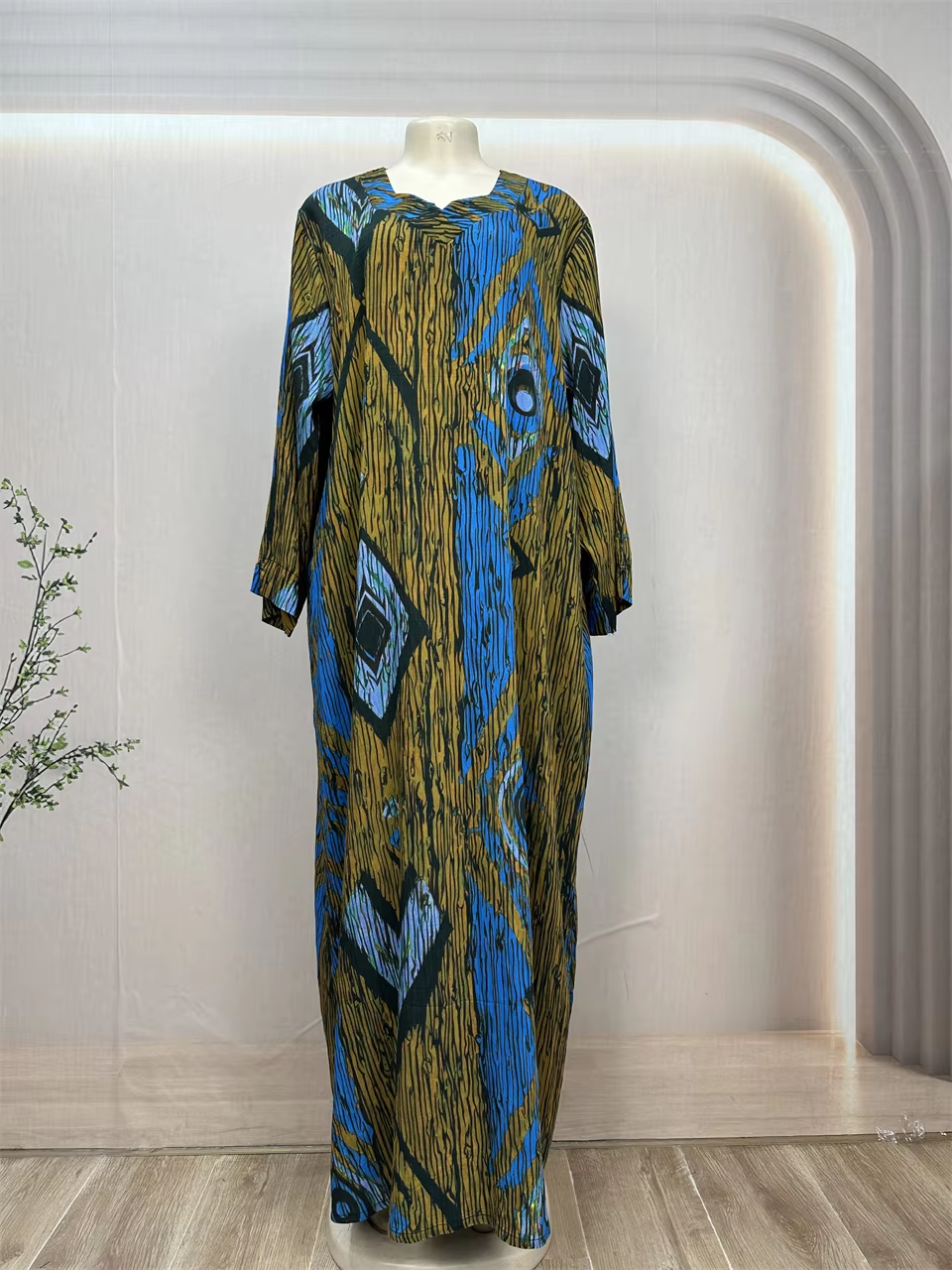 Traditional Muslim Summer Linen Abaya Dubai Robes Islamic Women's Floor Length Long Sleeves Breathable Dresses Paired
