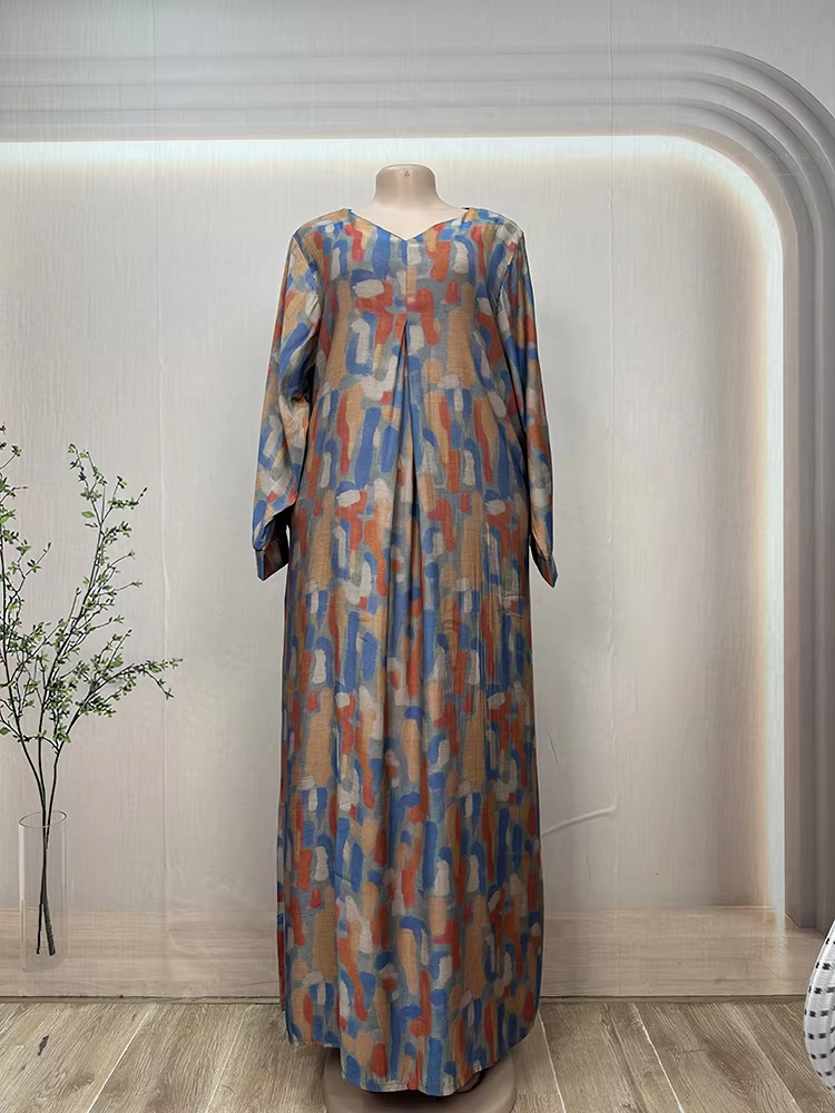Women's One-Piece Abaya Dress Breathable Ramadan Robe Kaftan Hijab Full Length Islamic Maxi for Eid Prayers and Ceremonies